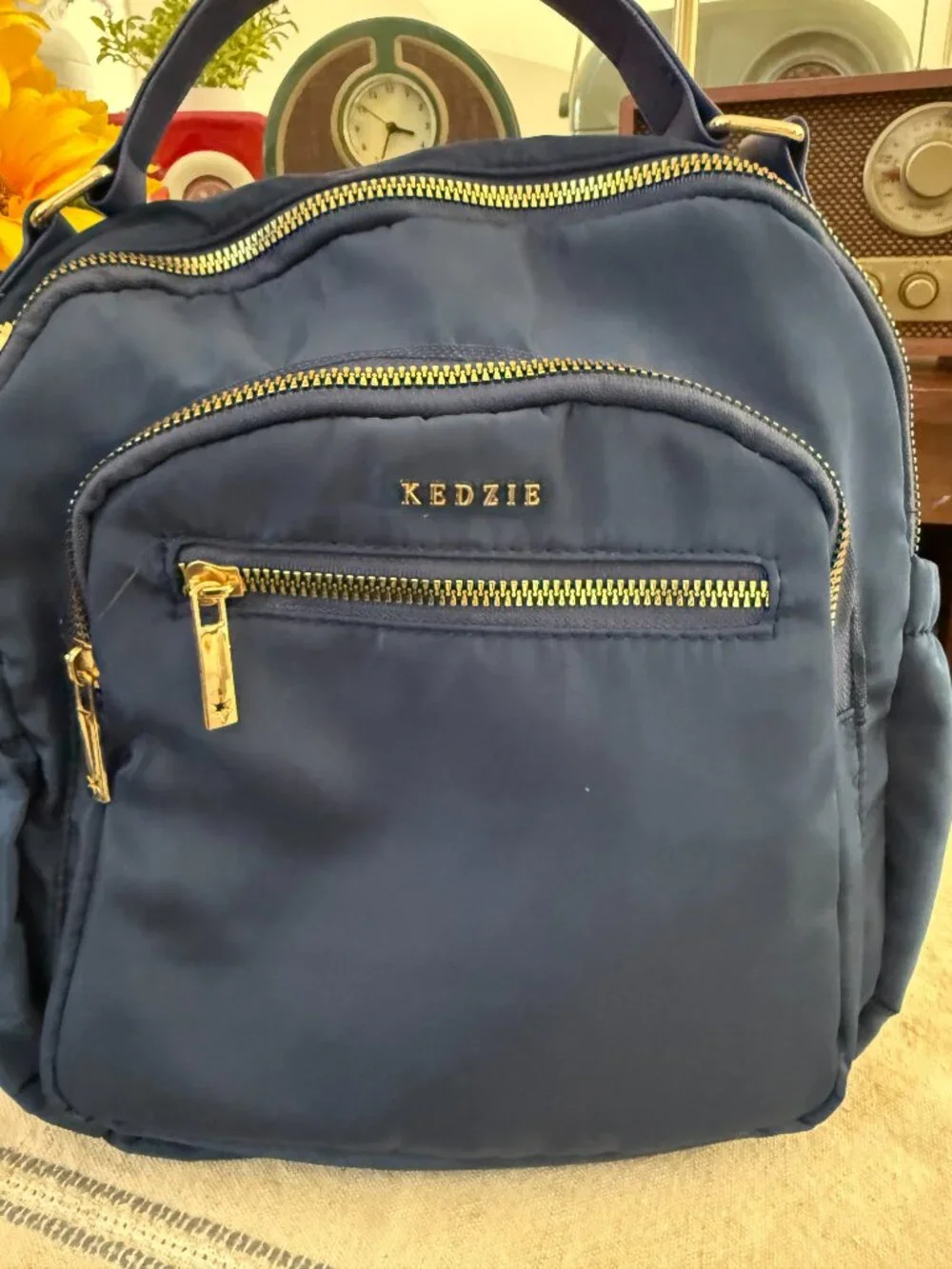 Kedzie Aire Navy Convertible Backpack Crossbody Bag Extra Strap